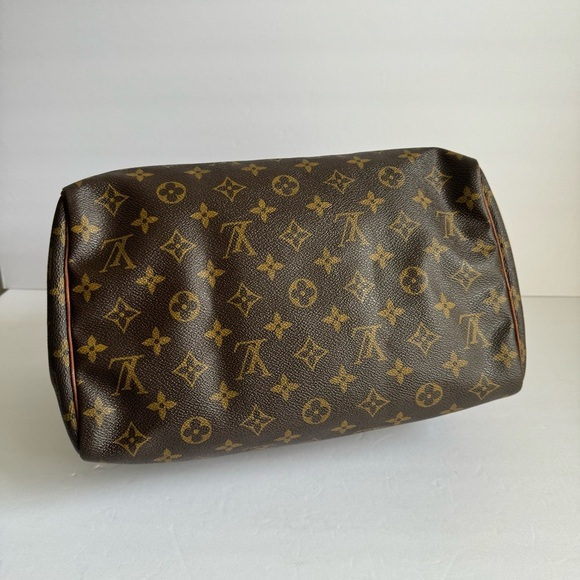 Louis Vuitton Speedy 30 Bag Vintage LV Monogram Canvas Top Handle Soft Purse - Picture 10 of 17